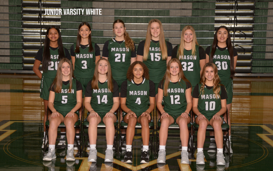 girls jv white basketball